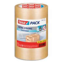 Adhésifs d'emballage Extra Strong Tesa - PVC - 52 microns - H50 mm x L66 m - transparent - lot de 3