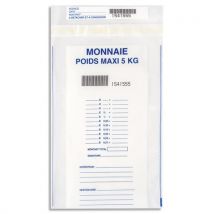 Sachets scellés de sécurité pour monnaie Wonday 15002-1 - lot de 100