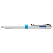 Stylo 4 couleurs Schneider - rechargeable - corps blanc