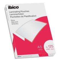 Pochette de plastification Ibico - brillante - A5 - 125 microns - pack de 100