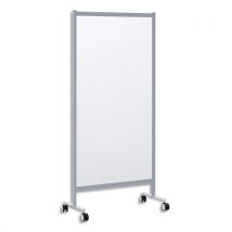 Cloison de protection mobile Paperflow - simple cadre aluminium - panneau Pmma - P0,3 cm - L85,5 x H180 x P39 cm