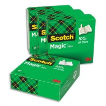 Ruban Magic Scotch 810 - 19 mm x 33 mm - lot de 4