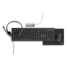 Kit 5en1 Mobility Lab: Souris sans fil/Clavier sans fil/Hub USB/Casque Jack 3,5mm/Tapis de Souris ML308463