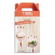 Kit macramé Graine Créative tressage 2 suspensions
