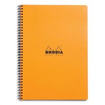 Cahier Notebook Rhodia spirale en carte 160 pages 5x5 format 22,5x29,7cm - Coloris orange