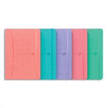 Carnet Oxford SignATURE format A5 couverture rigide brochure 160 pages 5x5 - Coloris assortis pastel