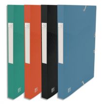 Boîte de classement Oxford OSMOSE RECYCLE 24x32cm en polypropylène 7/10e - Dos 2,5 cm - Coloris assortis