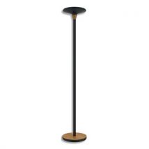 Lampadaire led Unilux Baly bamboo noir - Variateur d'intensité tactile sur le mât
