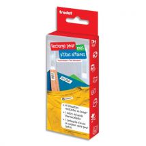 Kit recharge Je marque mes affaires inclus cassette encre noire, 48 étiquettes, 1 m bande thermocollante