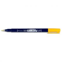 Feutre écriture Tombow FUDENOSUKE pointe dure - base d'eau avec pigments - inodore - Coloris Jaune