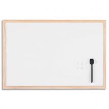 Tableau blanc magnétique Bi-silque - surface en acier laqué, cadre en bois de pin - 40x30 cm