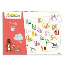 Puzzle 76 pièces - Avenue Mandarine - Abécédaire - 56x40cm - poster guide inclus.