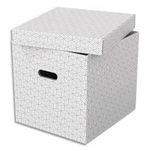 Boîte de rangement/cadeau Esselte - lot de 3 - format cube - blanc