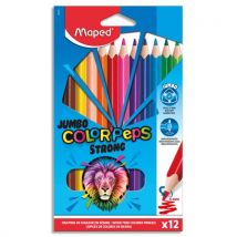 Boîte de 12 crayons de couleur Maped Jumbo COLORPEPS STRONG GREEN