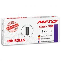 Pack de 5 rouleaux encreurs Meto Classic S & M 1 ligne et 2 lignes