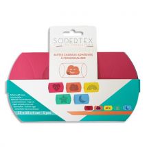 Pack de boîtes cadeaux berlingots avec motifs adhésifs à customiser - Sodertex - 15 x 10 x 4 cm - 5 pcs - 5 col