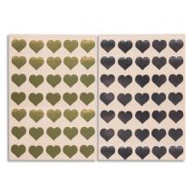 Sachet de 18 planches de gommettes cour or et argent Cléopatre : 9 planches or, 9 planches argent