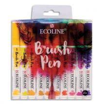 Set de 20 feutres pinceaux aquarelle Ecoline Brush Pen - couleurs assorties