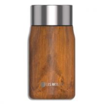 Lunchbox isotherme Les artistes Paris - 700ml - acier inox conserve frais 12h - chaud 12H - couverts - Design Bois