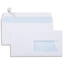 Boîte de 500 enveloppes vélin GPV - Blanc - 80g - DL 110x220mm - auto-adhésives avec fenêtre 45x100mm