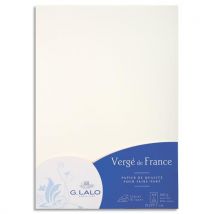 Etui de 50 feuilles Clairefontaine - 160g - LALO vergé - 21x29,7cm - Coloris Blanc - Lot de 2
