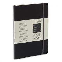 Carnet Fabriano ISPIRA - A5 - couverture rigide - 96 pages lignées - Coloris noir