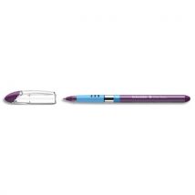 Stylo bille Schneider SLIDER BASIC XB - capuchon - pointe large - corps triangulaire - encre Violette