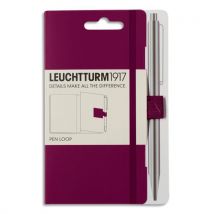 Passant élastique pour stylo Leuchtturm1917 - A coller - format 4x4x1,5cm - Coloris Bordeaux - Lot de 10