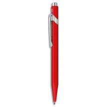 Stylo bille Caran d'Ache 849 CLASSIC - rétractable - en aluminium - Corps hexagonal rouge, encre bleue