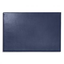 Sous-main Quo Vadis Satiny - en cuir - Dimensions (l x p) : 56 x 38 cm - Coloris Bleu marine