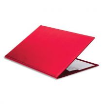 Sous-main à rabat Quo Vadis Satiny - en cuir - Dimensions (l x p) : 56 x 38 cm - Coloris rouge