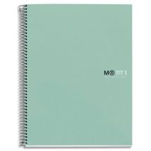 Cahier carte spirale Miquelrius ORIGINAL - 21x29,7cm - 160 pages - 90g - 5x5 - Coloris aquamarine