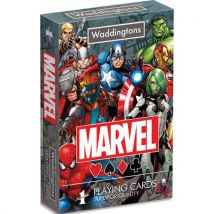 Jeu de 54 cartes personnalisées Winning Moves aux couleurs des héros Marvel