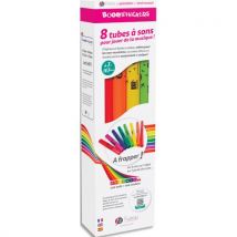 Pack 8 boomwackers Fuzeau 8 notes DO3 à DO4, tubes colorés accordés à une note, à partir de 4 ans