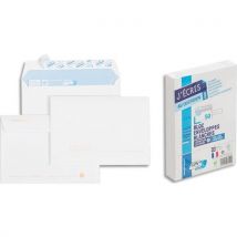 Enveloppes précasées 114x162 GPV - blanches - auto-adhésives - 90 g - bloc de 50