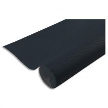Nappe en rouleau Pronto papier gaufré Toile de lin - 20x1,18m - Noir
