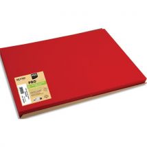Barquette de 500 sets de table papier Pronto Tiss Lack, unis - Format 30x40 cm - Rouge