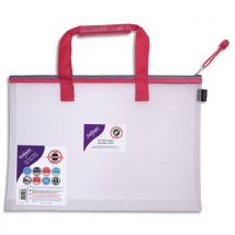 Sac Zippé Eva Mesh A3 Anse Rouge Snopake, Sangle de transport avec prise en main 48 x 35 cm