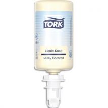 Savon doux pour les mains Tork Essity parfumé, hydratant. Mousse riche et crémeuse. Lot 6x1L. Distributeur S4