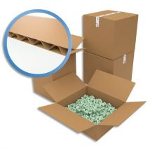 Caisse américaine simple cannelure Master'In 500 mm x 400 mm x 400 mm - Lot de 20