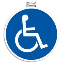 Panneau PVC adhésif antidérapant Exacompta Réservé handicapés 30 cm 67027E