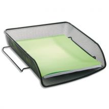Corbeille à courrier Alba en métal Mesh - Dimensions (l x h x p) : 27 x 6,5 x 34 cm. Coloris noir