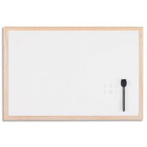 Tableau blanc magnétique Bi-Office, surface en acier laqué, avec cadre en bois 90x60 cm MM07001010-906