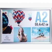 Cadre photo mural aluminium Exacompta format A2 - Cristal 8294358D
