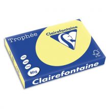 Papier couleur Trophée - jaune jonquille - 80 g - A3 - Ramette Papier de 500 feuilles