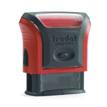 Tampon Trodat 4910 personnalisable - utilisation bureau - format 26x9 mm - rouge