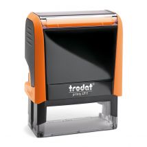 Tampon Trodat 4911 personnalisable - utilisation bureau - format 38X14 mm - orange