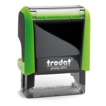Tampon Trodat 4911 personnalisable - utilisation bureau - format 38X14 mm - vert