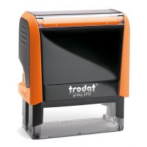 Tampon Trodat 4912 personnalisable - utilisation bureau - format 47X18 mm - orange