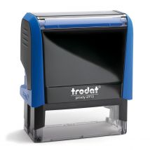 Tampon Trodat 4913 personnalisable - utilisation bureau - format 58X22 mm - bleu